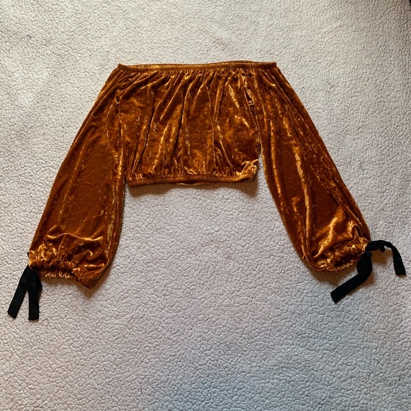 Forever 21 Tops - Forever 21 Velvet Off the Shoulder Top